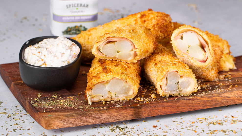 Spargel Cordon Bleu Rllchen aus dem Airfryer